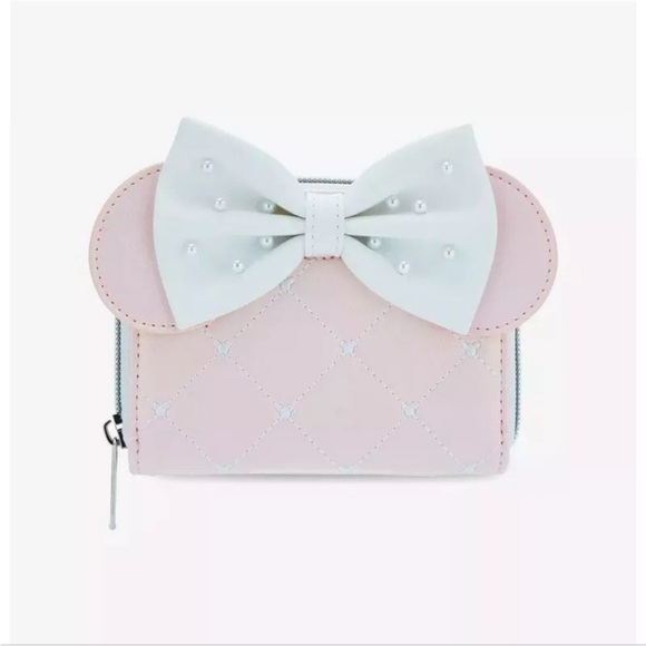 Loungefly Disney NWT Minnie Mouse Pink Pearl Mini Backpack w/wallet
